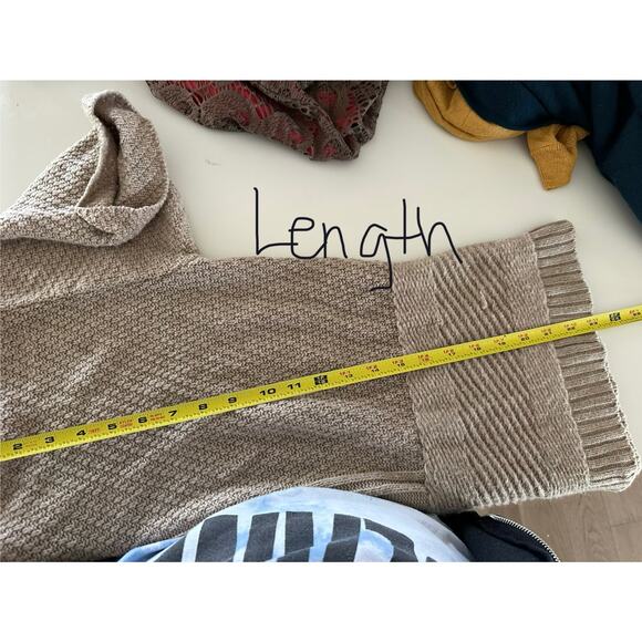 89th & Madison Tan Sweater Neutral M Comfort fisherman marled turtleneck knit - Picture 4 of 9